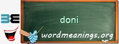 WordMeaning blackboard for doni